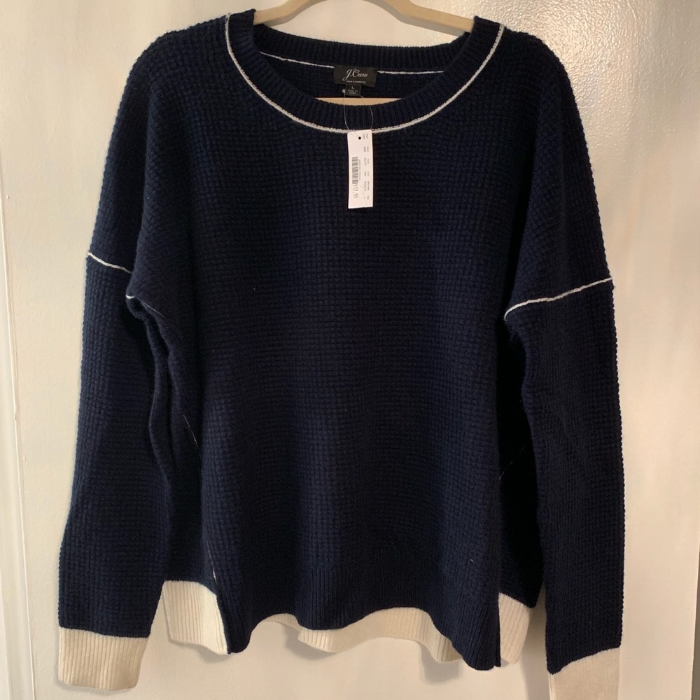 J. Crew Navy Blue Cashmere Sweater *NWT*
